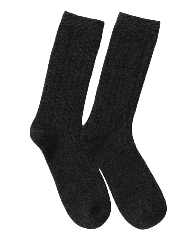 Thick Knit Cashmere Mid-Tube Socks
