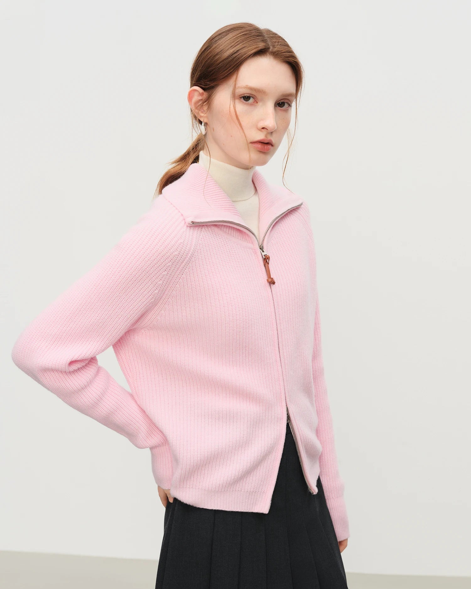 Wool Blend Knitted Cardigan Casual Sweater