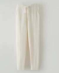 Merino Wool Tapered Knit Pants