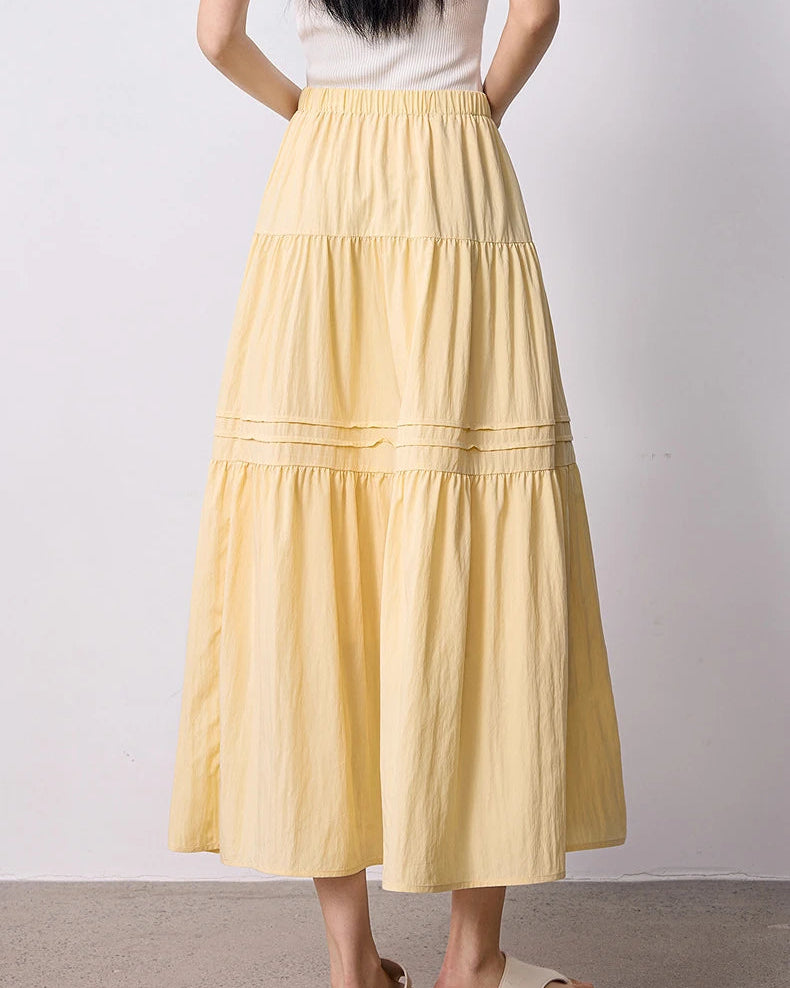 Layered A-Line Midi Cake Skirt