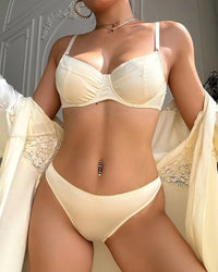 Silk Ultra-Thin Soft Comfortable Seamless Bra Set