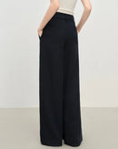 Retro Loose-Fitting Pleated Wide-Leg Casual Pants