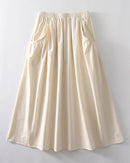 Twill Midi Skirt With Pockets And Pleats