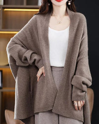 Soft And Thick Wool Cardigan Shawl