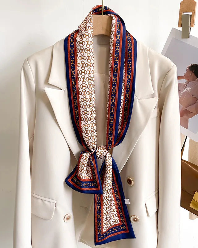 Women's Printed Silk Scarf & Shawl