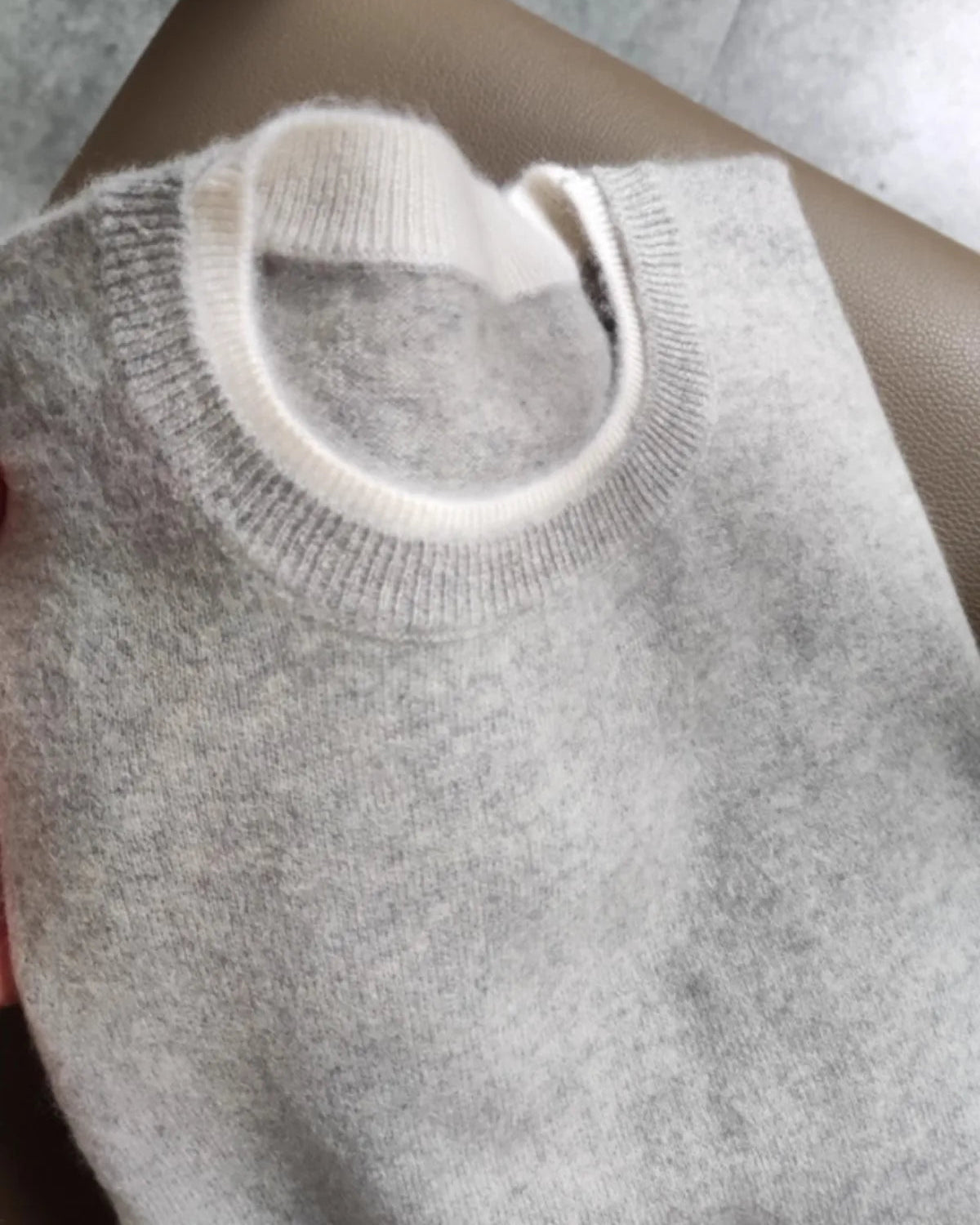 Cashmere Crew Neck Loose Plus Size Sweater