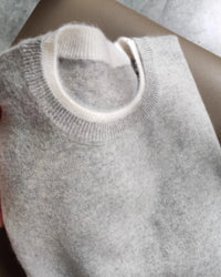 Cashmere Crew Neck Loose Plus Size Sweater