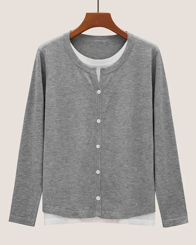 Casual Stripe Knit Wool Sweater