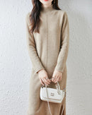 Merino Wool Turtleneck Midi Dress