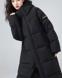 Longline Hooded Duck Down Coat