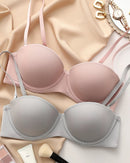 Plus-Size Cotton Half-Cup Push-Up Bra