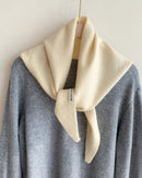 Women's Wool Knit Triangular Scarf
