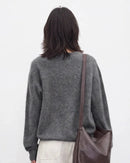 Wool Cashmere V-Neck Pullover