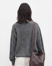 Wool Cashmere V-Neck Pullover