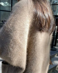 Mid-Length Cashmere V-Neck Cardigan