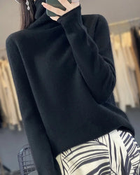 Seamless Merino Wool Turtleneck Sweater