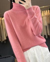 Mink Cashmere Turtleneck Sweater