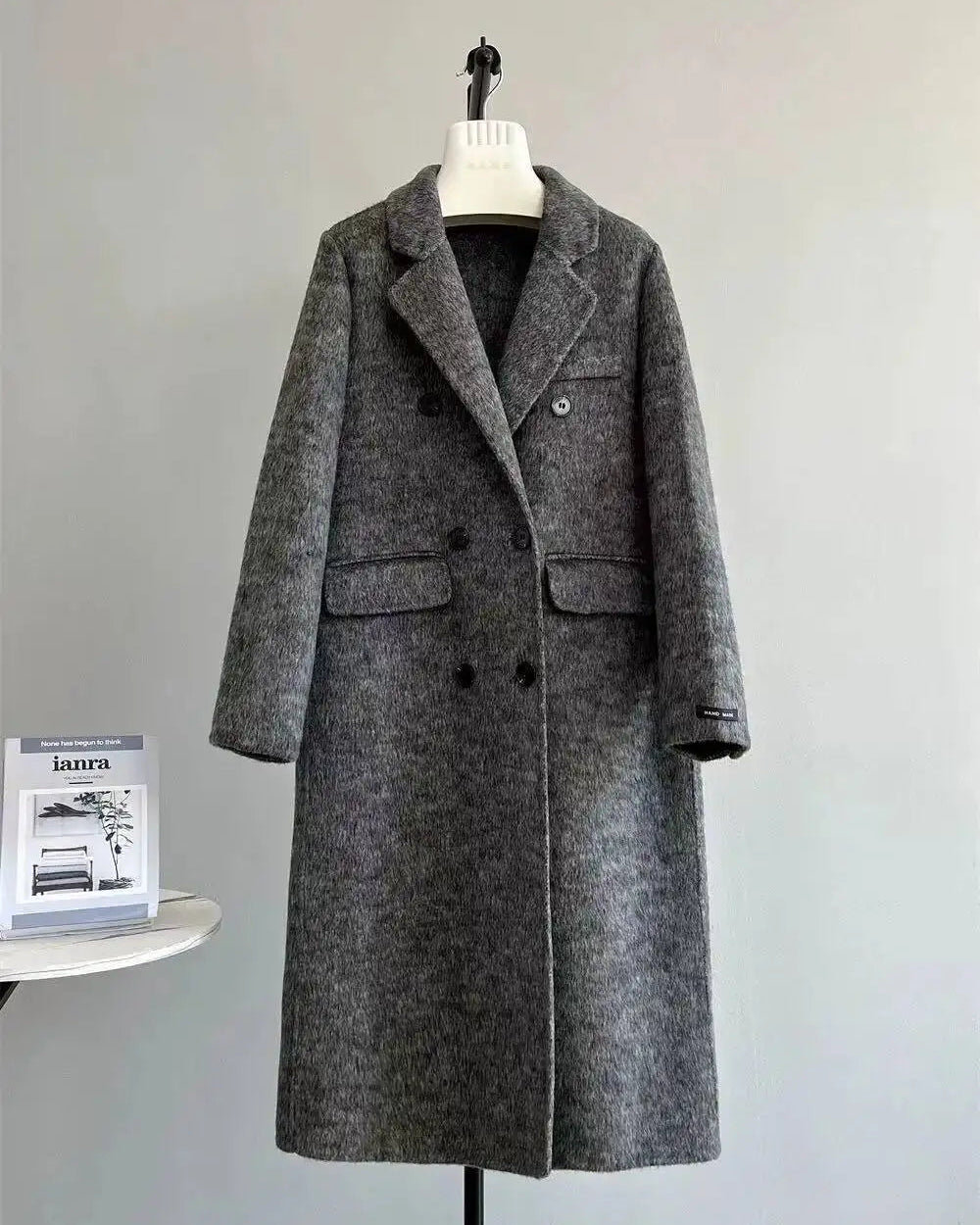 Longline Wool Cashmere Blend Coat