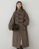 Horn Button Wool Blend Coat