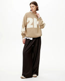 Oversized O-neck Knitted Pullover