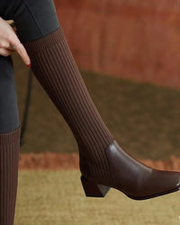 Elastic Knit Sock Ankle Boots