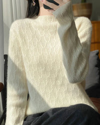 Merino Wool Diamond Jacquard Sweater