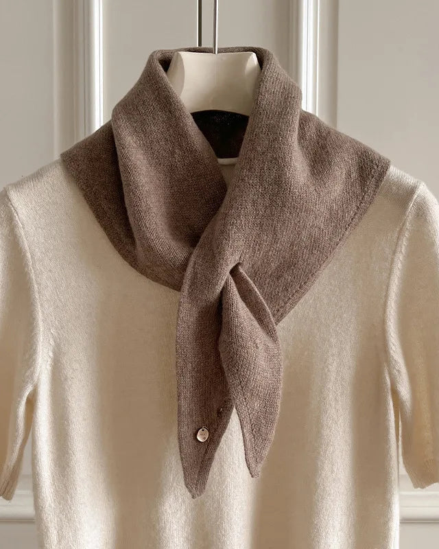 Softly Textured Triangle Knit Scarf
