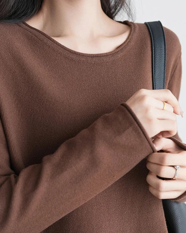 Women's Cotton Knit Pullover Sweater