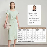 Solid Round Neck Sleeveless Dresses