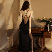 V-neck Backless Maxi Sleep Dress