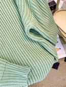 Round-Neck Oversized Knitted Pullover