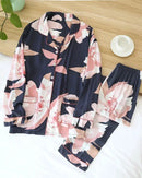 Floral Print Long-Sleeve Pajama Set