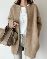 Brushed Knit Pocket Cardigan