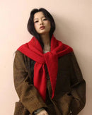 Textured Triangle Knit Scarf
