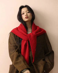 Textured Triangle Knit Scarf