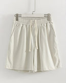 Elastic Waist Cotton Knit Shorts