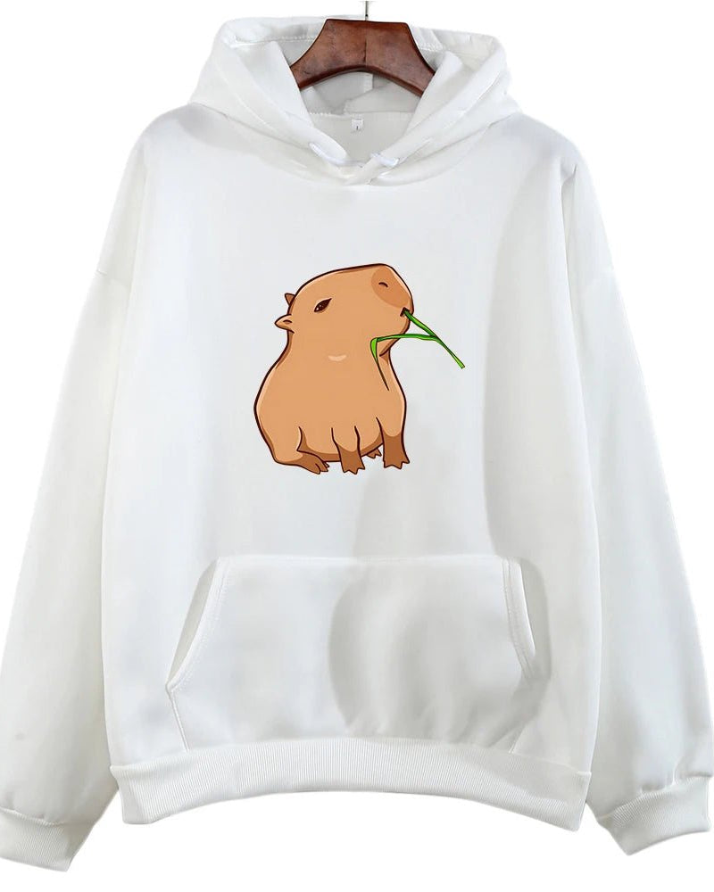 Funny Capybara Print Hoodies