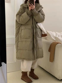 Oversized Long Parka Jacket with A Hood