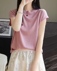 Solid-Color Sleeveless Knit Top