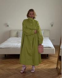 Women Stand Collar Long Trench Coat