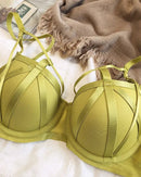 Classic Bandage Lace Cutout Push-Up Bra Set