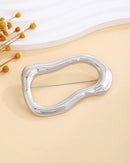 Irregular Oval Polished Brooch