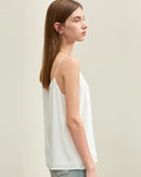 Chiffon Halter-Neck Straight-Cut Tank Top