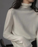 Cashmere Turtleneck Loose Knit Sweater