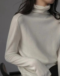 Cashmere Turtleneck Loose Knit Sweater