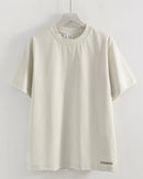 Loose Cotton Knit O-Neck Tee