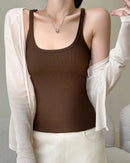 Ribbed Stretch Sleeveless Essential Camisole