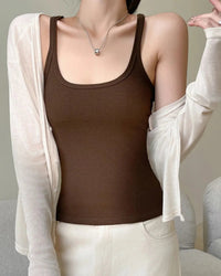 Ribbed Stretch Sleeveless Essential Camisole