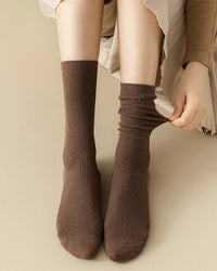 Combed Cotton Pile Crew Socks