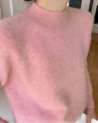 Pure Cashmere Half-Turtleneck Pullover
